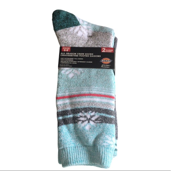 Dickies Accessories - Dickies Women All Season Crew Socks 2 Pack Shoe Size 6-9